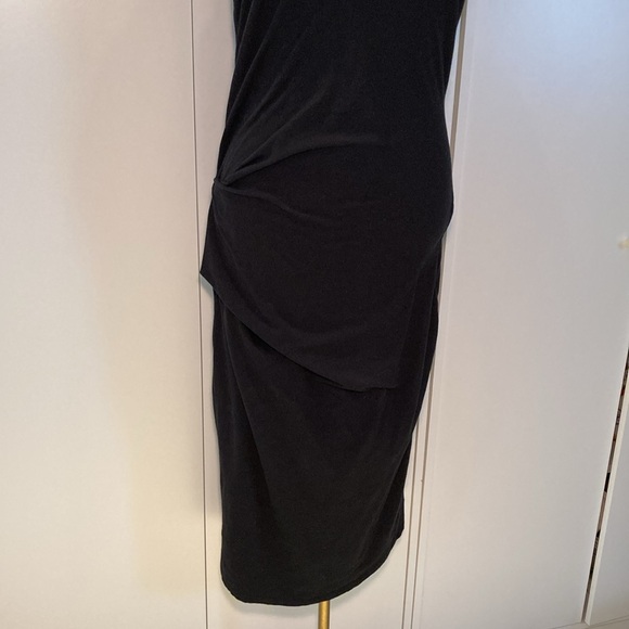James Perse cowl sleeveless cinched maxi dress 4 black - Picture 4 of 16
